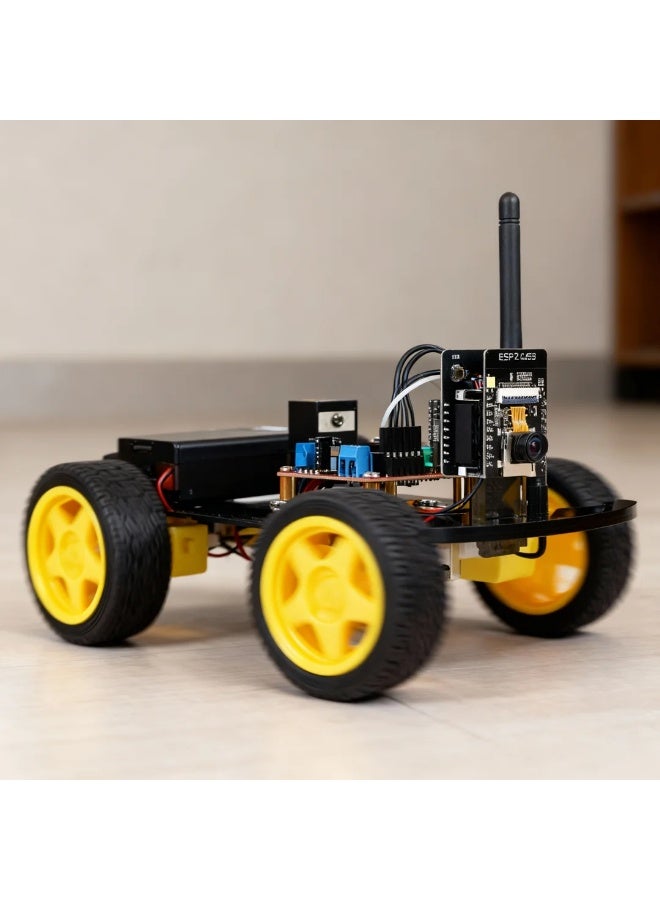 robotgcc ESP32-CAM 4WD Camera Robot Car with WiFi Video Streaming | Real-Time Remote Monitoring & Mobile Control | Programmable DIY Smart Robot Vehicle for Arduino Learning, IoT Projects & STEM Education - Image 4